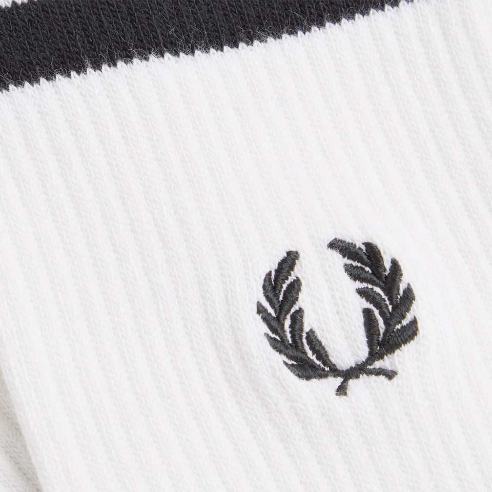 FRED PERRY フレッドペリー Tipped Sports Socks C1150 （ポルトガル製） クルーソックス 靴下