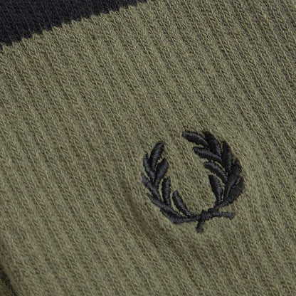 FRED PERRY フレッドペリー Tipped Sports Socks C1150 （ポルトガル製） クルーソックス 靴下
