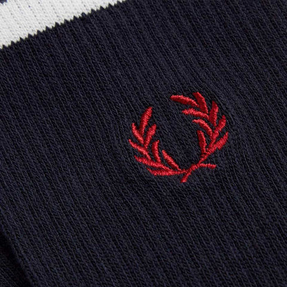 FRED PERRY フレッドペリー Tipped Sports Socks C1150 （ポルトガル製） クルーソックス 靴下