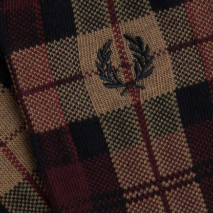 FREDPERRYフレッドペリーTartanSocksC8143（ポルトガル製）クルーソックス靴下