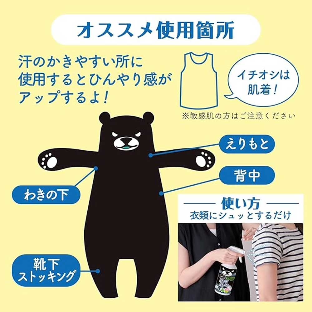ときわ商会ひんやりシャツシャワーストロングミントの香りひんやり成分130％の極冷感フェス消臭熱中症対策に