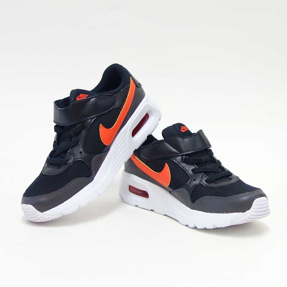 NIKEナイキエアマックスSCPSVCZ5356017ブラック／オレンジ（キッズスニーカー）スポーツシューズランニング運動靴子ども「靴」