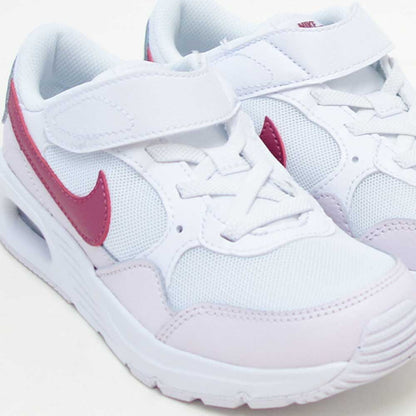 NIKEナイキエアマックスSCPSVCZ5356125ホワイト／ピンク（キッズスニーカー）スポーツシューズランニング運動靴子ども「靴」