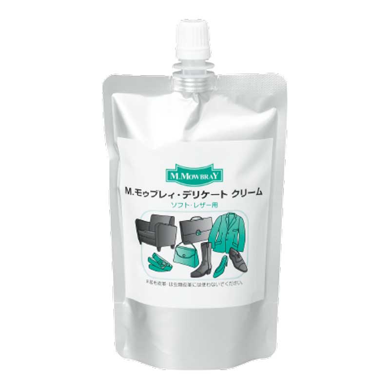 M.MOWBRAYM.モゥブレィDELICATECREAM（つめかえ用デリケートクリーム200ml）ソフトレザー用・栄養・潤い・柔軟効果（イタリア製）モウブレイR&D