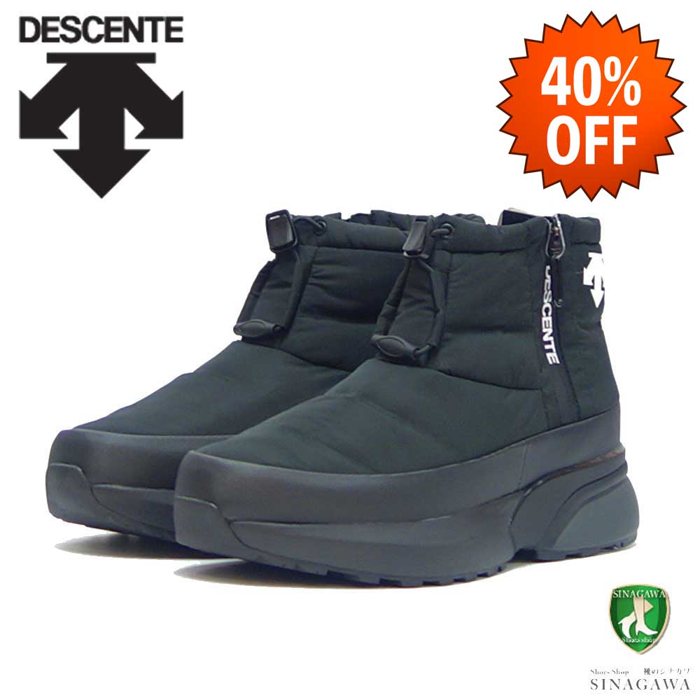 【SALE 40%OFF】 デサント DESCENTE アクティブ ウィンターブーツ ショート（ユニセックス） dm1ujd20bk カラー：ブラック   防水ブーツ ラバーソール 全天候型 アンクルブーツ「靴」