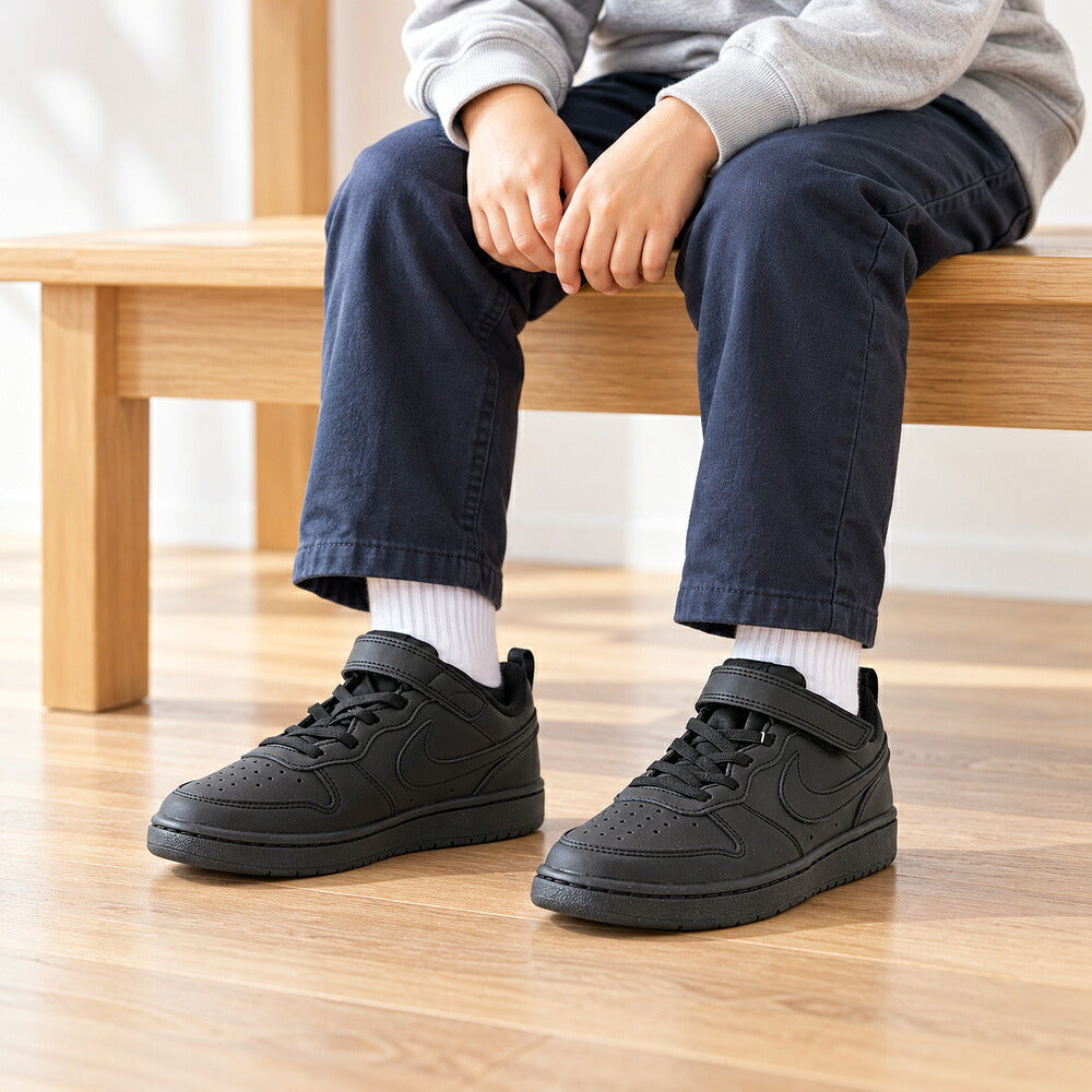 NIKEナイキナイキコートボローLOWリクラフト(PS)dv5457002ブラック（キッズシューズ）「靴」