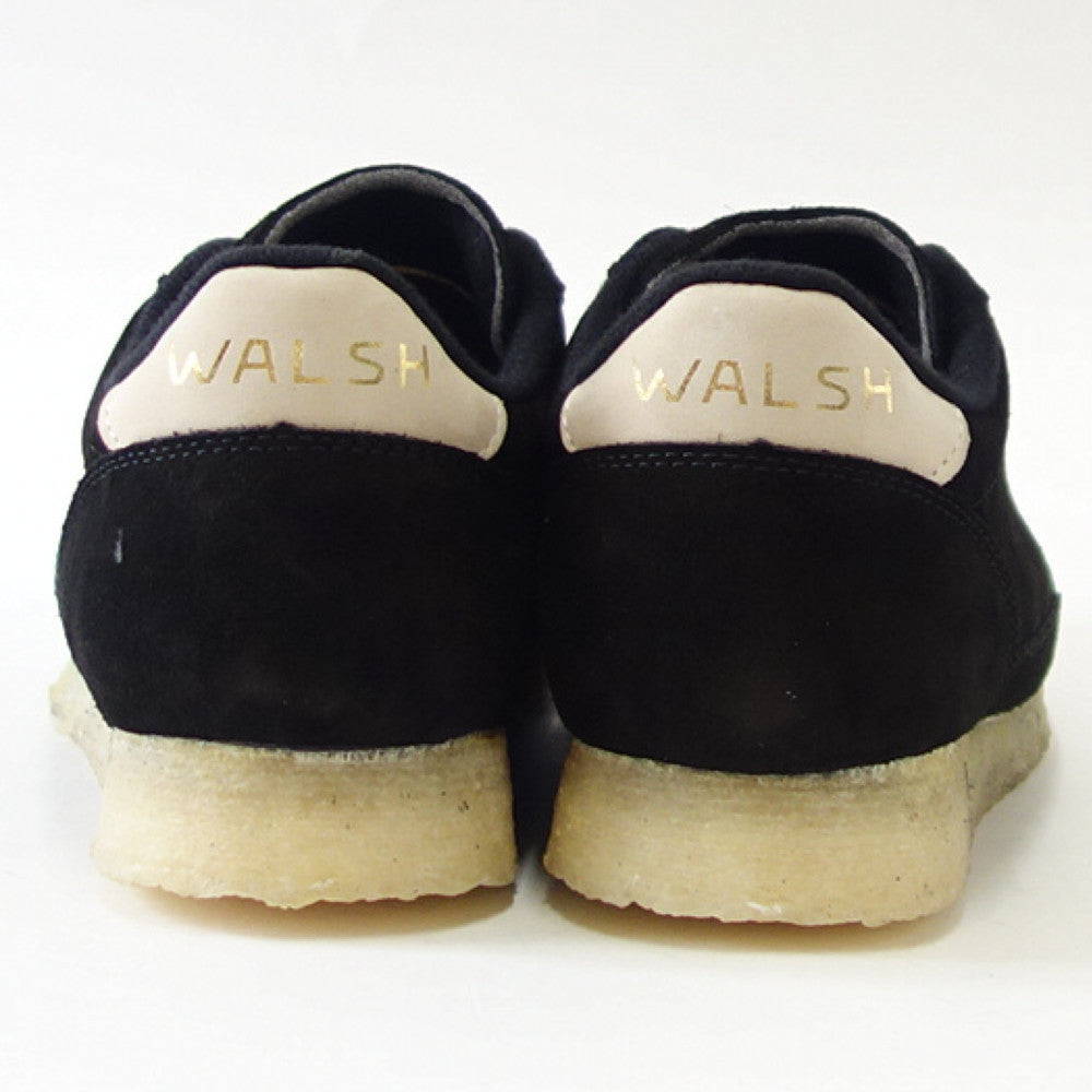 WALSH ウォルシュ ENC 71035（ユニセックス） ENSIGN CREPE カラー：ブラック（英国製） スエードレザーのランニングスニーカー  「靴」