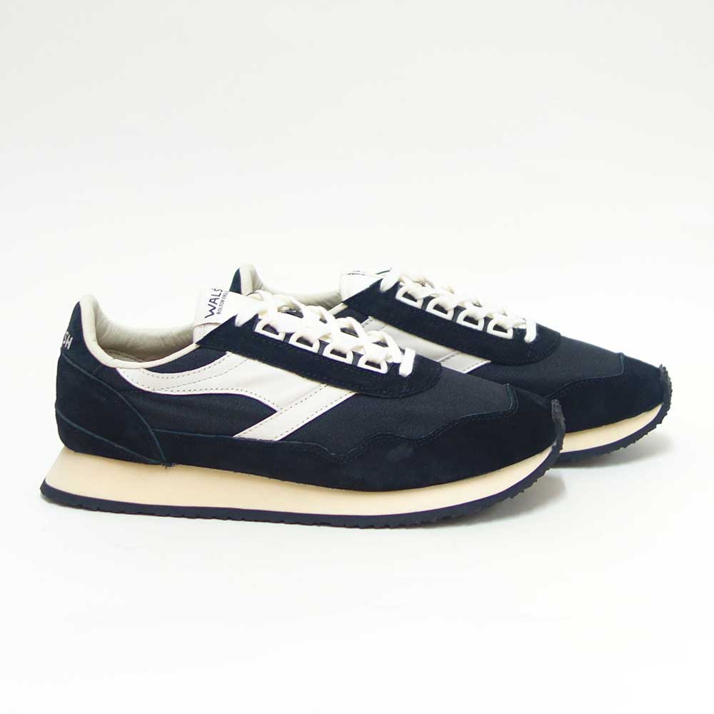 WALSHウォルシュENS31002（ユニセックス）Ensignカラー：Black/Ecru（中国製）天然皮革＆人工繊維のランニングスニーカー「靴」