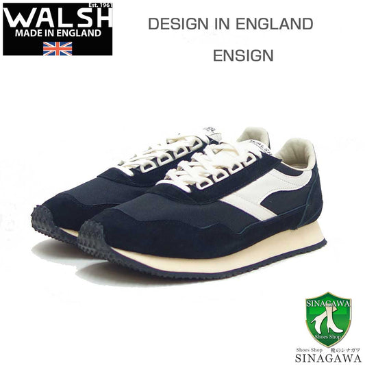 WALSHウォルシュENS31002（ユニセックス）Ensignカラー：Black/Ecru（中国製）天然皮革＆人工繊維のランニングスニーカー「靴」