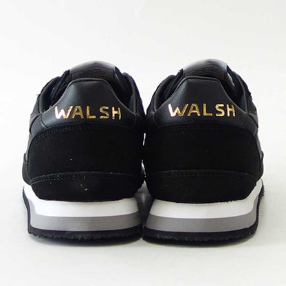 WALSH ウォルシュ ENS 70026（ユニセックス） ENSIGN カラー：ブラック（英国製） スエード＆人工繊維＆PVCのランニングスニーカー  「靴」