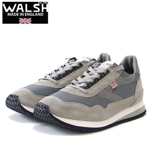WALSH ウォルシュ ENS 70071（ユニセックス） ENSIGN カラー：グレー／グレー（英国製） スエード＆人工繊維＆PVCのランニングスニーカー  「靴」