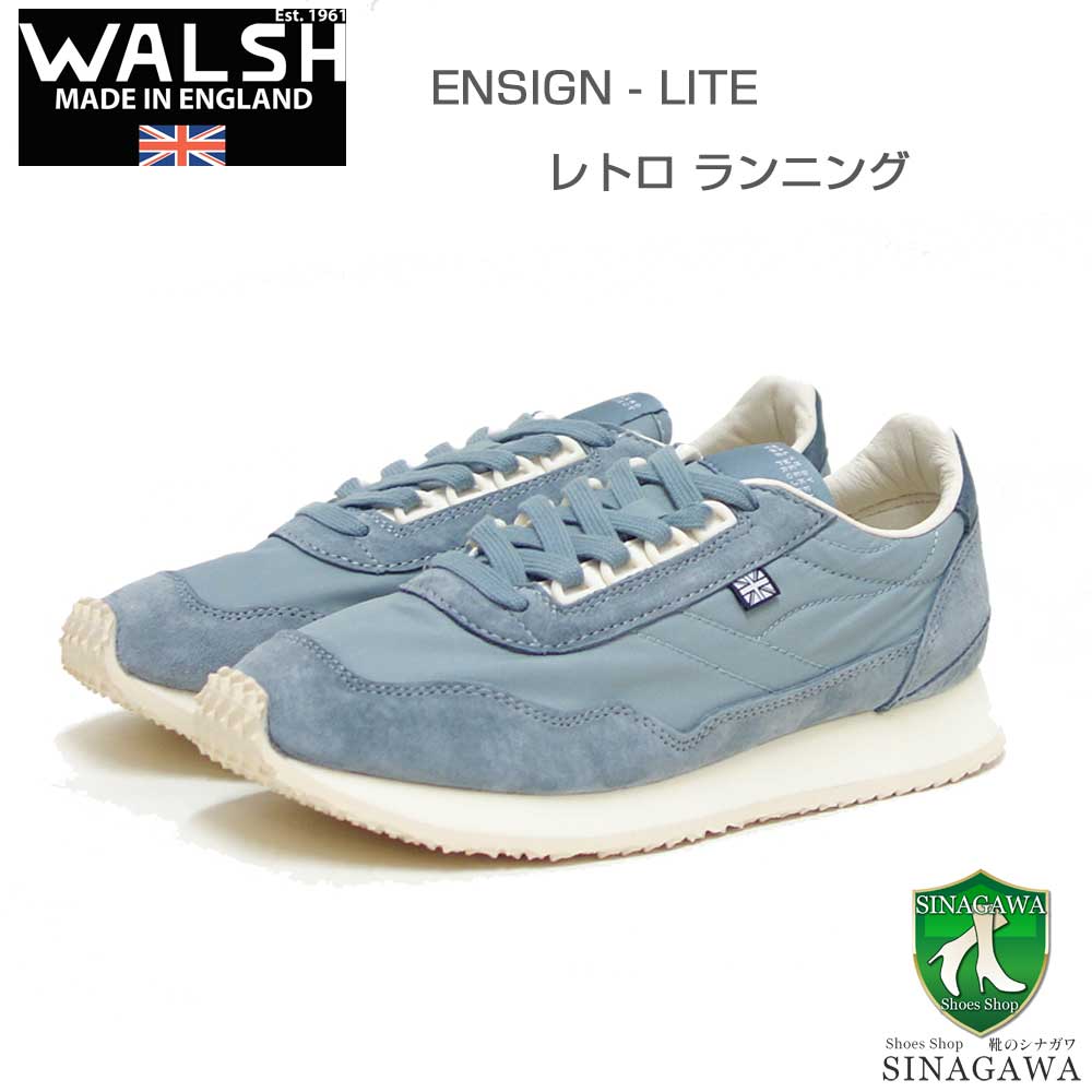 WALSHウォルシュESL11006（ユニセックス）Ensign-Liteカラー：MilitaryBlue/MistyBlue（中国製）天然皮革＆人工繊維のランニングスニーカー「靴」