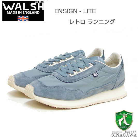 WALSHウォルシュESL11006（ユニセックス）Ensign-Liteカラー：MilitaryBlue/MistyBlue（中国製）天然皮革＆人工繊維のランニングスニーカー「靴」