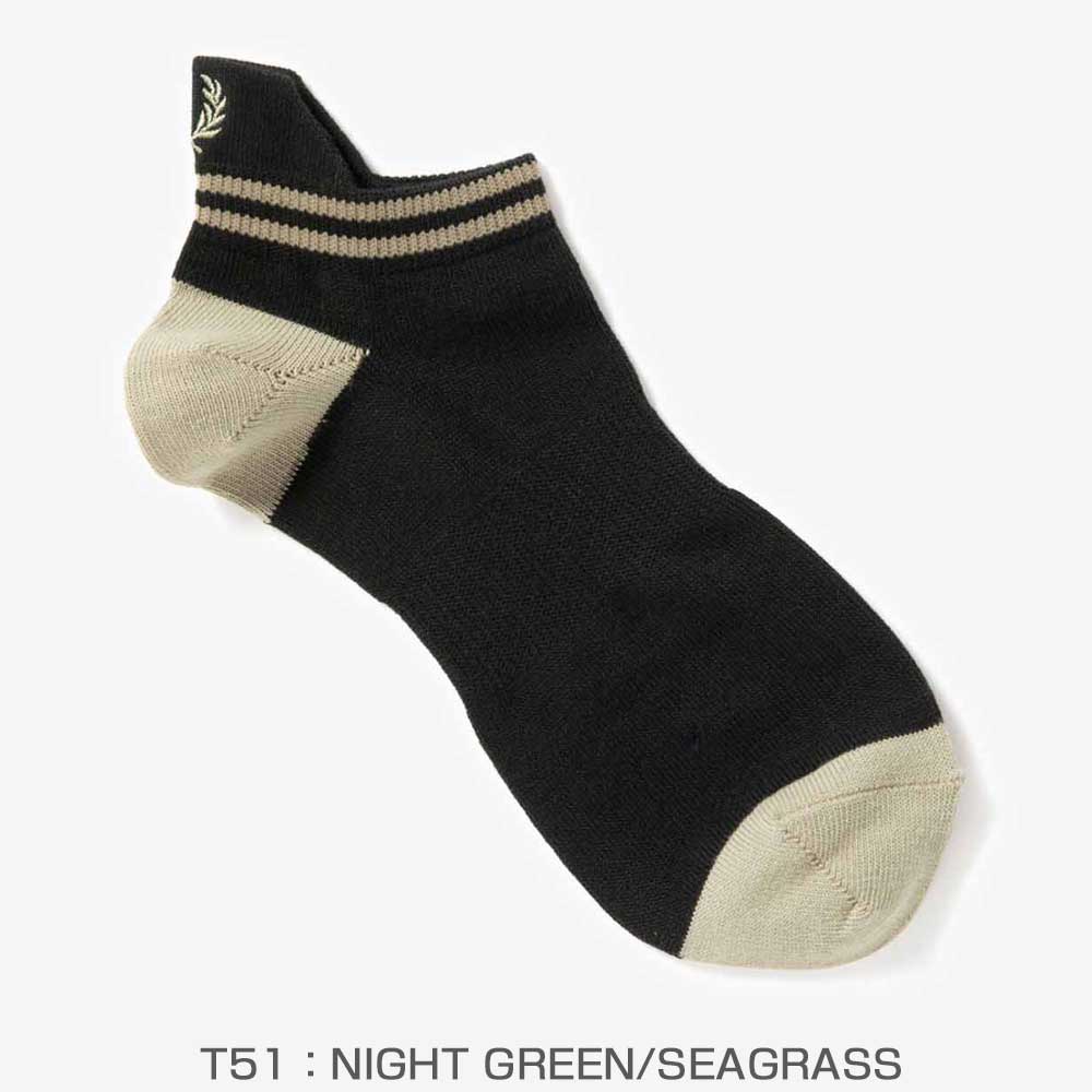 FRED PERRY フレッドペリー Tipped Rib Ankle Socks F19999 アンクルソックス（日本製）