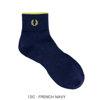 FREDPERRYフレッドペリーSingleTippedShortSocksF20009アンクルソックス（日本製）