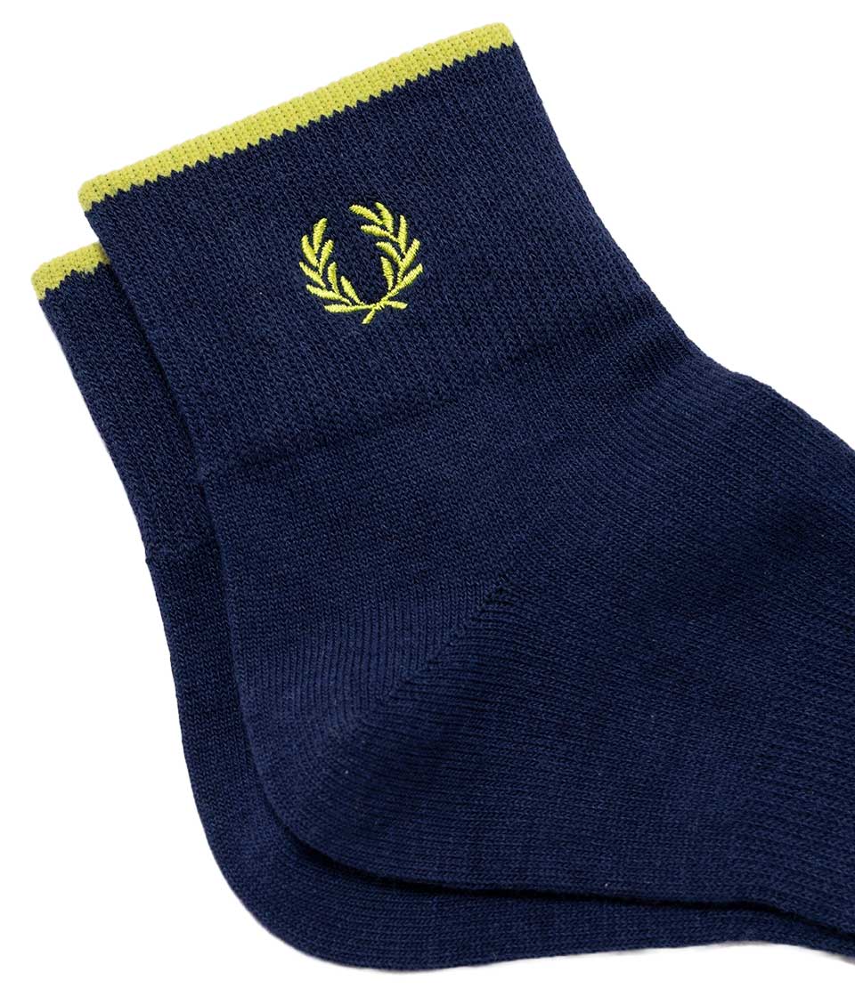 FRED PERRY フレッドペリー Single Tipped Short Socks F20009 アンクルソックス（日本製）