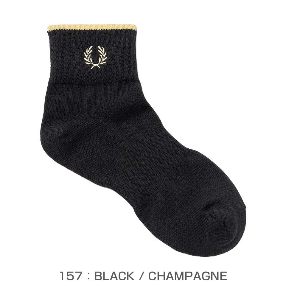 FRED PERRY フレッドペリー Single Tipped Short Socks F20009 アンクルソックス（日本製）