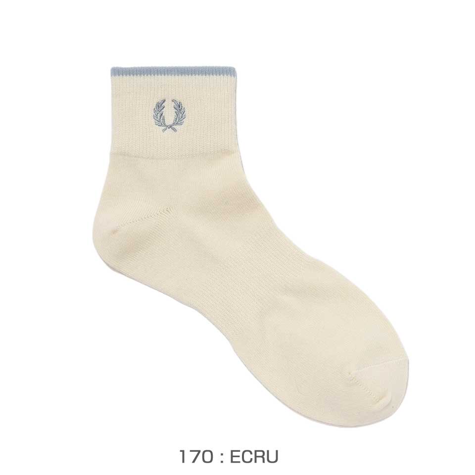 FREDPERRYフレッドペリーSingleTippedShortSocksF20009アンクルソックス（日本製）