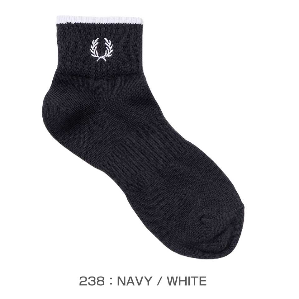 FRED PERRY フレッドペリー Single Tipped Short Socks F20009 アンクルソックス（日本製）