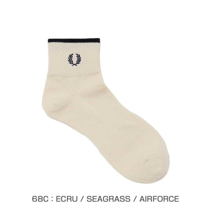 FREDPERRYフレッドペリーSingleTippedShortSocksF20009アンクルソックス（日本製）