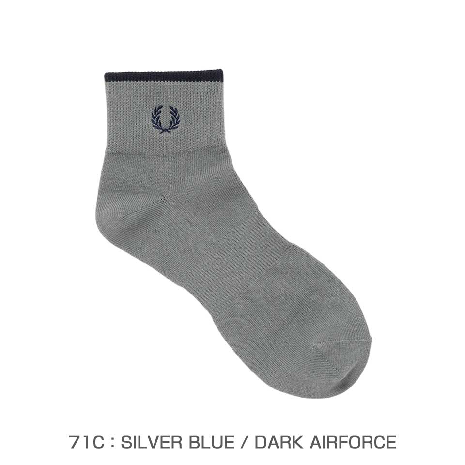 FREDPERRYフレッドペリーSingleTippedShortSocksF20009アンクルソックス（日本製）