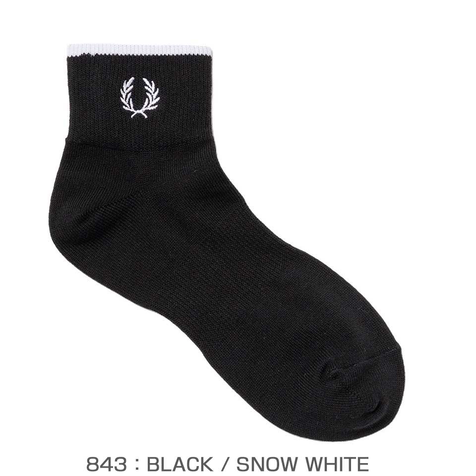 FRED PERRY フレッドペリー Single Tipped Short Socks F20009 アンクルソックス（日本製）