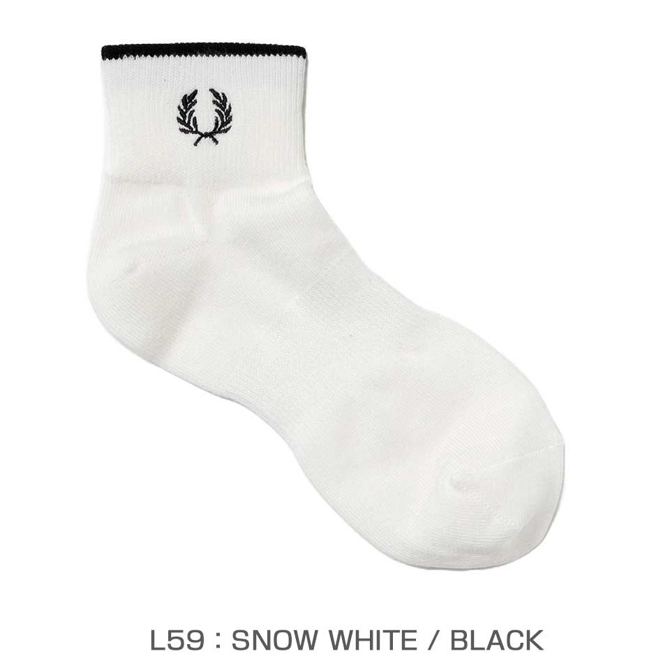 FRED PERRY フレッドペリー Single Tipped Short Socks F20009 アンクルソックス（日本製）