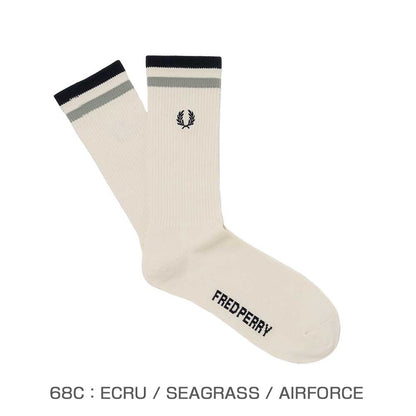 FRED PERRY フレッドペリー Tipped Sports Socks F20010 （日本製） クルーソックス 靴下
