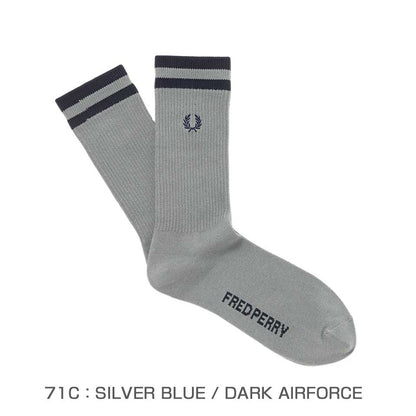 FREDPERRYフレッドペリーTippedSportsSocksF20010（日本製）クルーソックス靴下