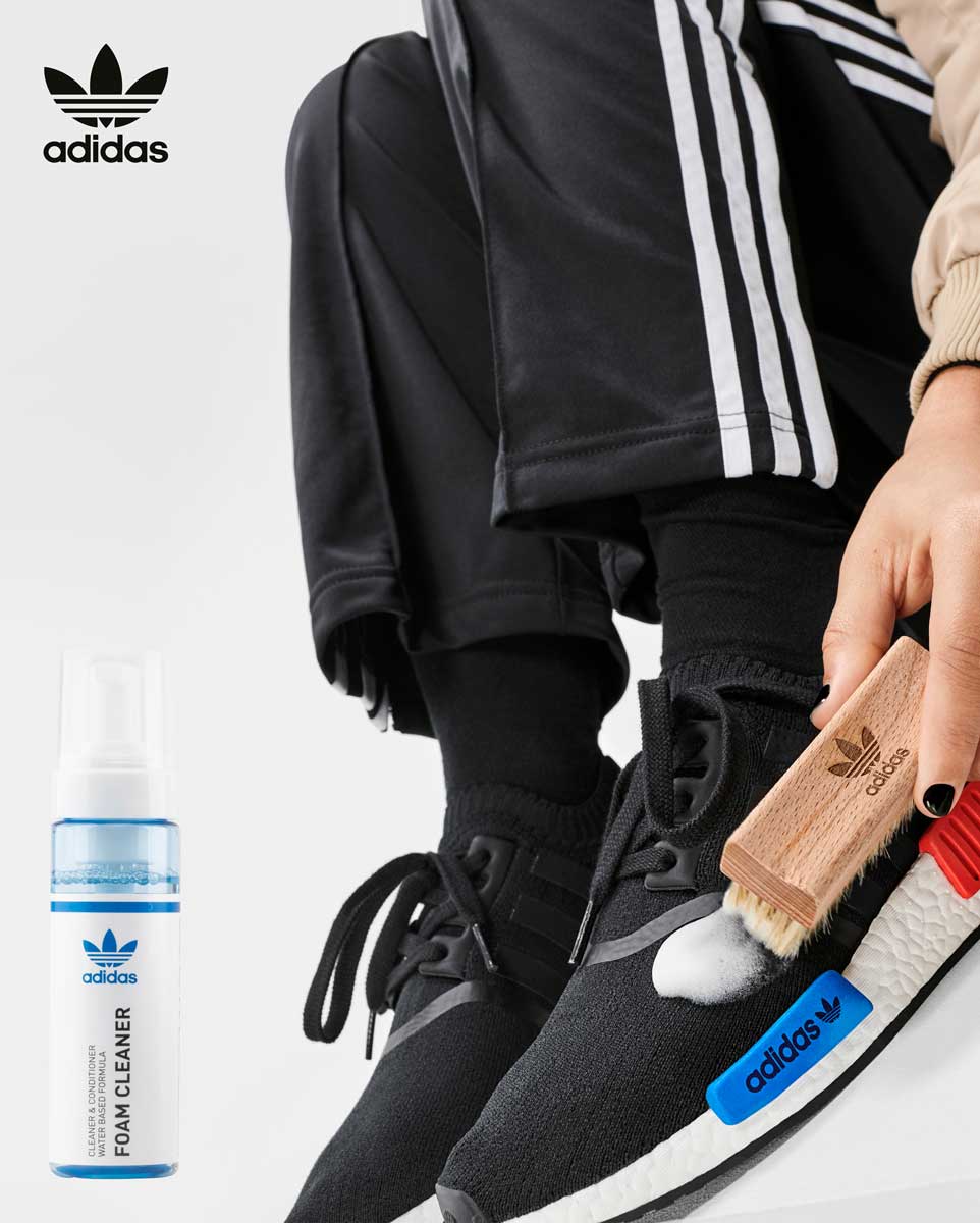 adidas アディダス BRUSH スニーカーブラシ（馬毛100%） スニーカー ケア 幅広い素材に使用可能（ドイツ製）