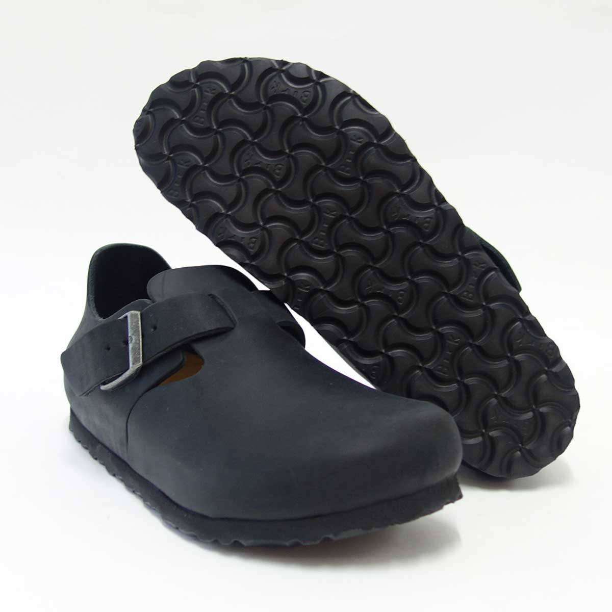 BIRKENSTOCK（ビルケンシュトック）  LONDON（ロンドン）ユニセックス GS 166543（オイルドレザー／ブラック） ドイツ生まれの快適シューズ 「靴」