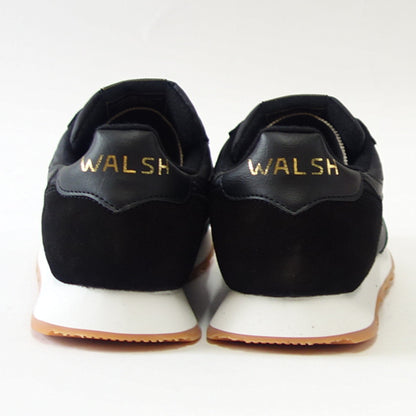 WALSH ウォルシュ HOR 50032（ユニセックス） HORWICH カラー：ブラック（英国製） スエード＆人工繊維＆PVCのランニングスニーカー  「靴」
