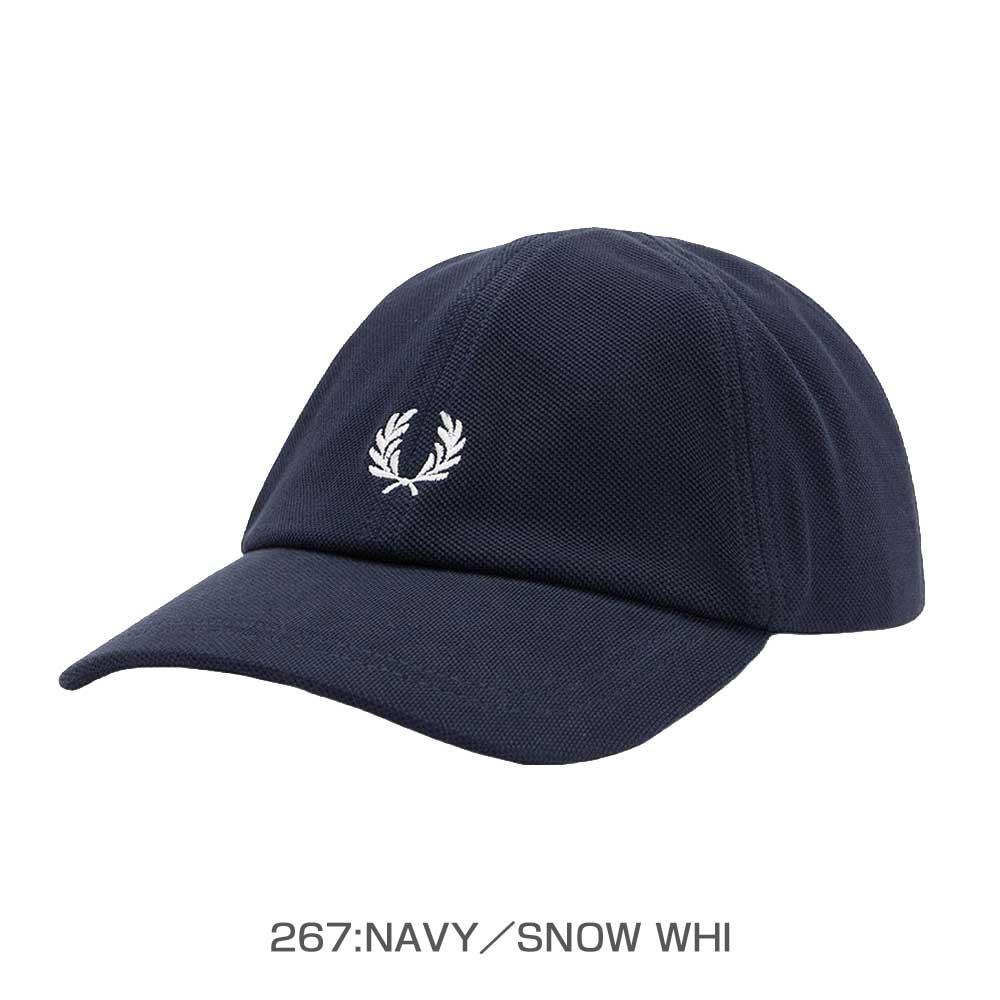 FREDPERRYフレッドペリーPiqueClassicCapHW2295（キャップ）ユニセックスフリーサイズ帽子カーブドバイザーストラップ調整