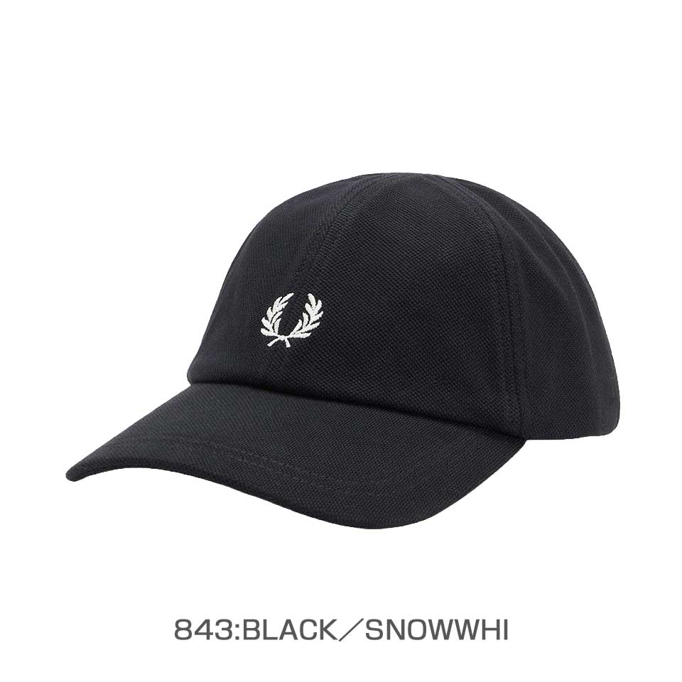 FREDPERRYフレッドペリーPiqueClassicCapHW2295（キャップ）ユニセックスフリーサイズ帽子カーブドバイザーストラップ調整