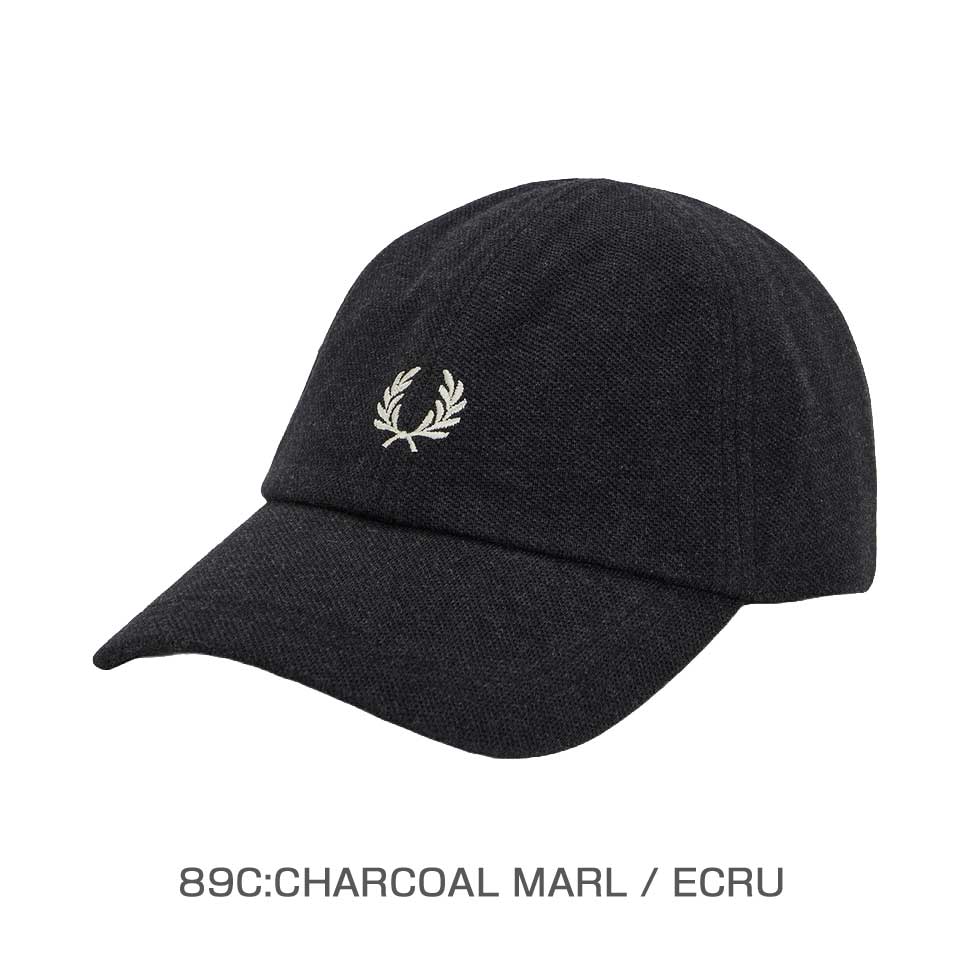 FREDPERRYフレッドペリーPiqueClassicCapHW2295（キャップ）ユニセックスフリーサイズ帽子カーブドバイザーストラップ調整