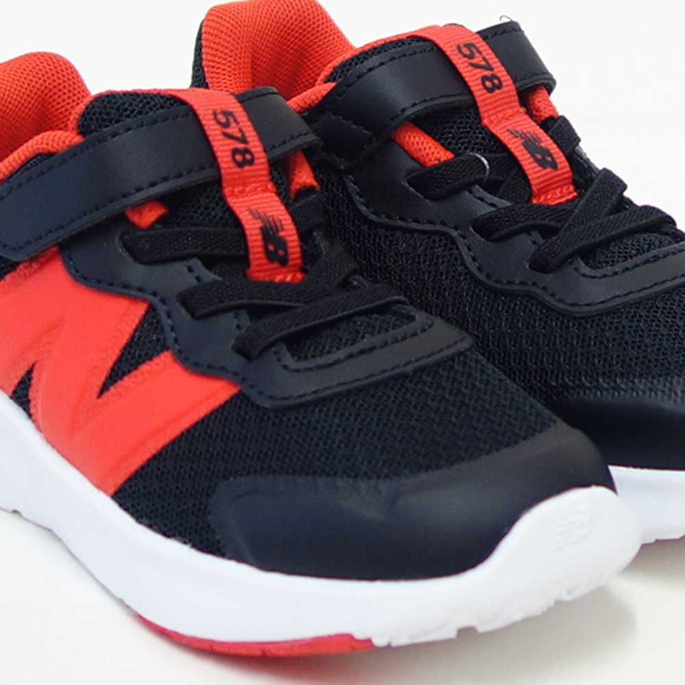 ニューバランスnewbalanceI57833Mブラック／オレンジ（リトルキッズスニーカー）マジックテープスニーカーインファント普段履き軽量「靴」
