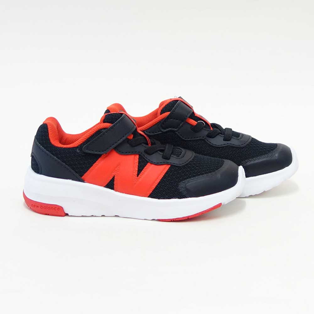 ニューバランスnewbalanceI57833Mブラック／オレンジ（リトルキッズスニーカー）マジックテープスニーカーインファント普段履き軽量「靴」