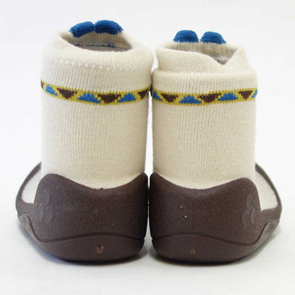 Attipas アティパス Ethnic（エスニック）ID アイボリー（ベビーシューズ）赤ちゃんのためのはじめてのソックスシューズ「靴」