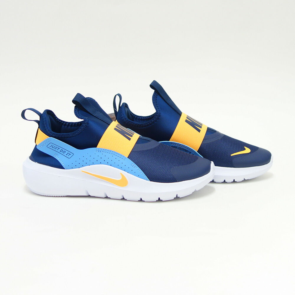NIKEナイキIF2894403フレックスランナー4PSミッドナイトネイビー／オレンジ（キッズシューズ）ランニングスリッポン「靴」