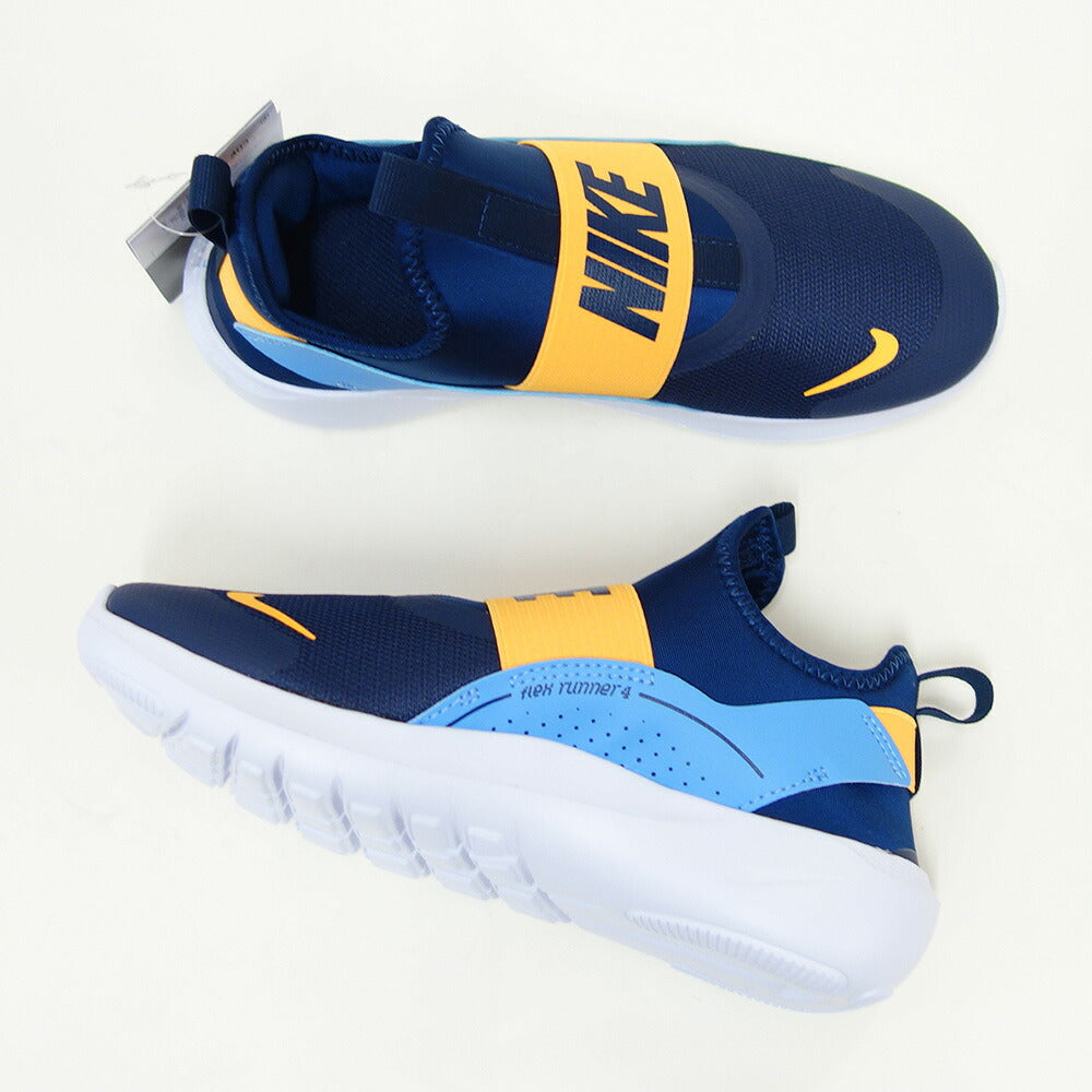 NIKEナイキIF2894403フレックスランナー4PSミッドナイトネイビー／オレンジ（キッズシューズ）ランニングスリッポン「靴」