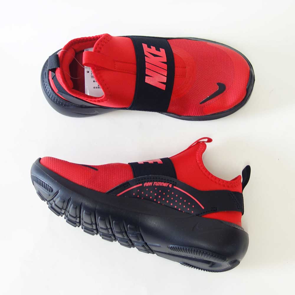 NIKEナイキIF2894608フレックスランナー4PSレッド／ブラック（キッズシューズ）ランニングスリッポン「靴」