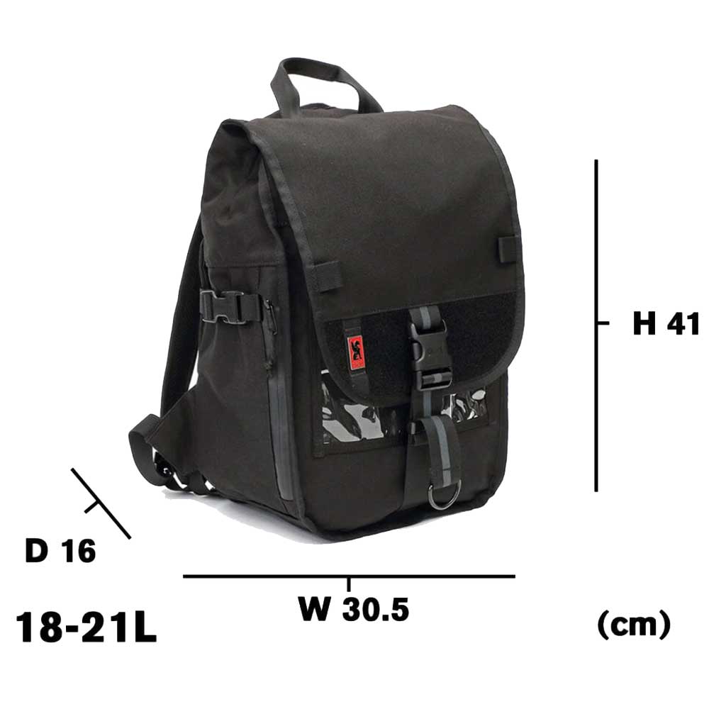 CHROME クローム WARSAW SMALL BACKPACK 18L（ワルシャワ スモール 18L） JP196BK カラー：ブラック 容量  18L 耐水 バックパック