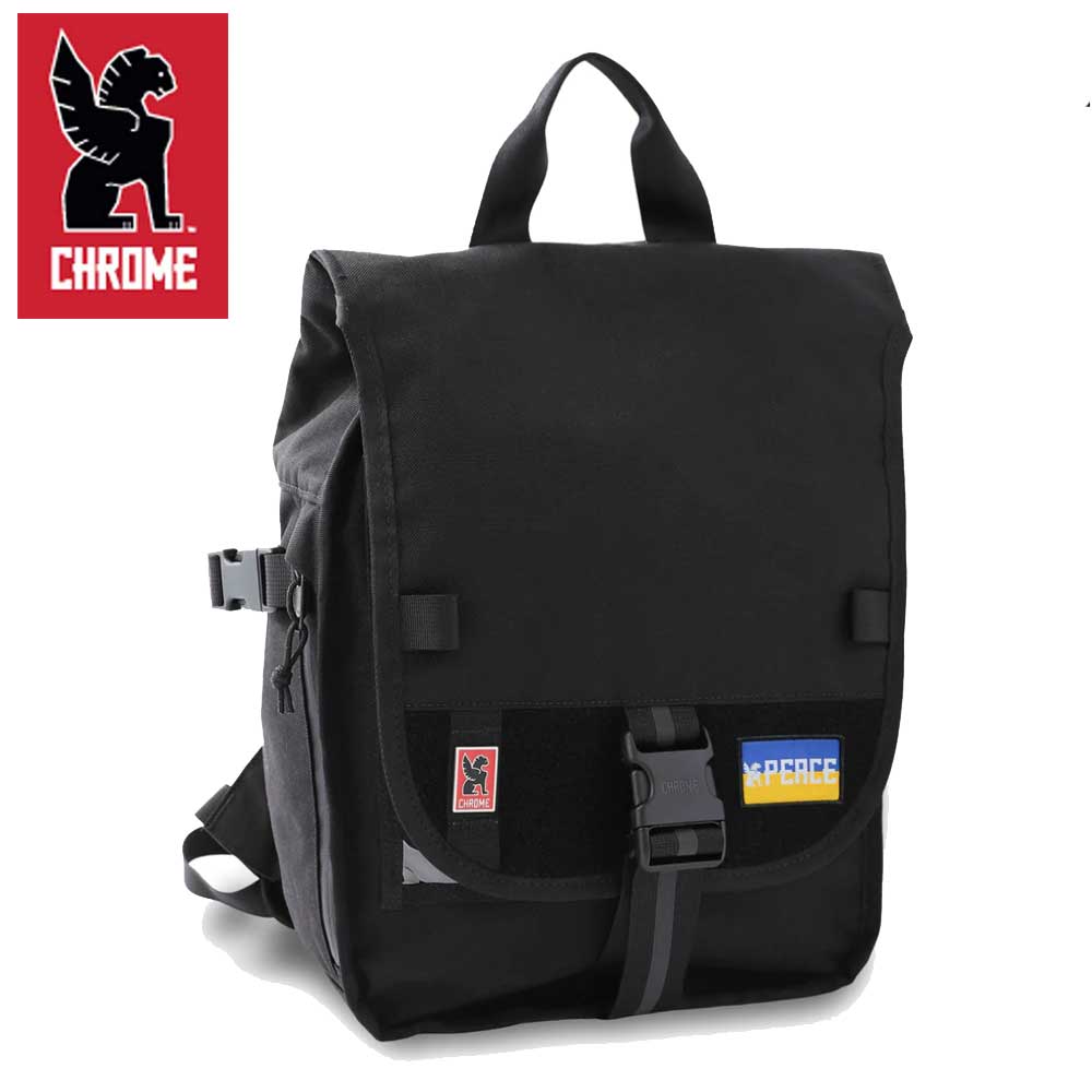 CHROME クローム WARSAW SMALL BACKPACK 18L（ワルシャワ スモール 18L）   JP196UKR カラー：ブラック(UKRINE FLAG) 容量 18L 耐水 バックパック