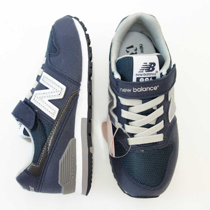 『new balance ニューバランス』<br>KV996 ネイビー（キッズ）<br>細身のスリムフィット<BR>『靴』『子供靴』