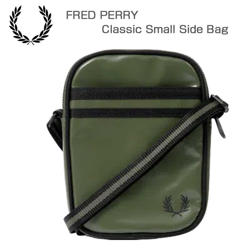 フレッドペリーバッグFREDPERRYClassicSmallSideBagL1179(Z50:LAURELWREATHGREEN/BLACK)ショルダーボディバッグ