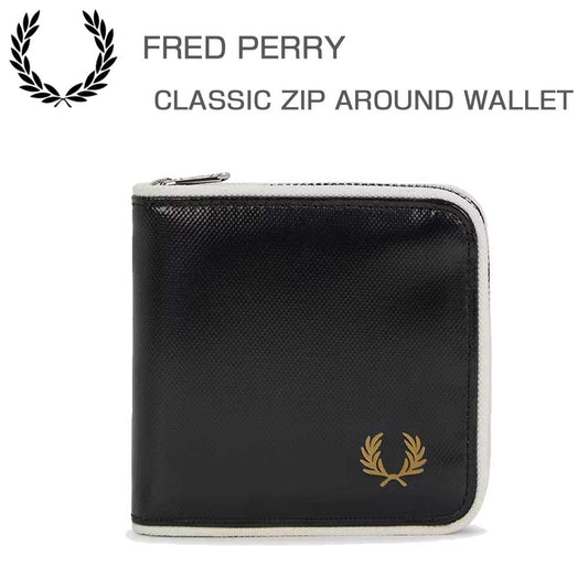 FREDPERRYフレッドペリーClassicZipAroundWalletL1195D57（ブラック）財布二つ折り