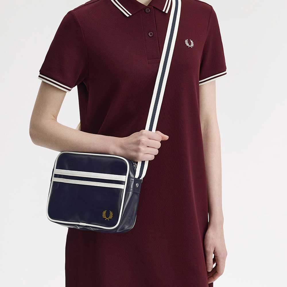 フレッドペリーバッグFREDPERRYClassicMiniShoulderBagL2168(D57：BLACK/ECRU)ショルダーボディバッグサイドバッグ