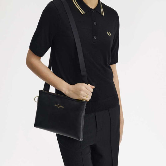 フレッドペリーバッグFREDPERRYSMOOTHLEATHERSACOCHEL2801(102:BLACK)ショルダーボディバッグサイドバッグ