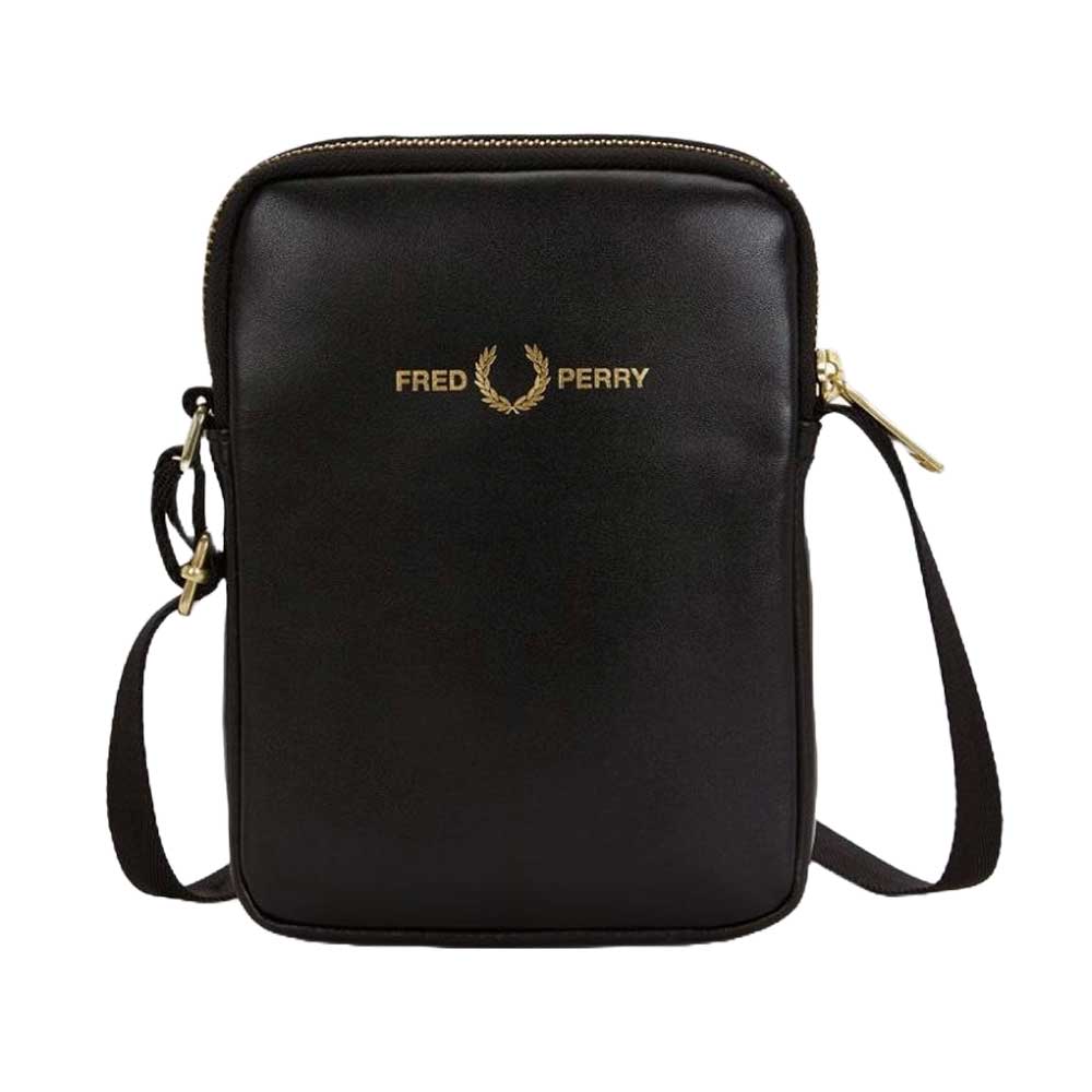 フレッドペリーバッグFREDPERRYSMOOTHLEATHERSMALLSIDEBAGL2802(102:BLACK)ショルダーボディバッグサイドバッグ