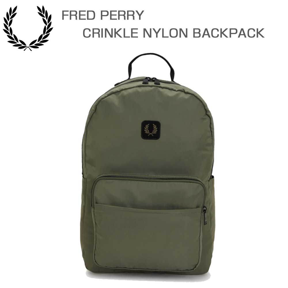 FREDPERRYフレッドペリーCRINKLENYLONBACKPACKL3339X21（LRLWRTHGREEN）リュックバックパック